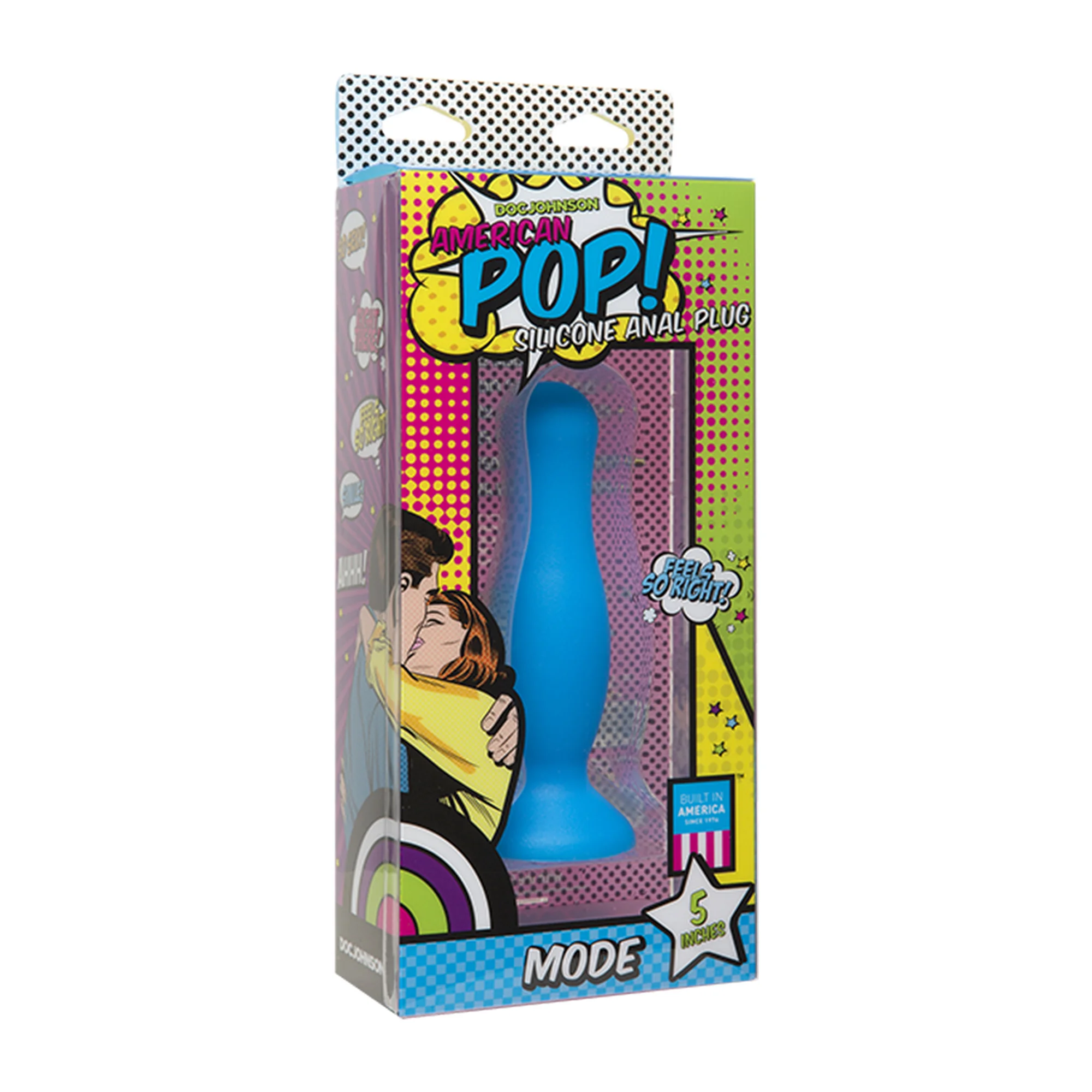 Mode - Silicone Anal Plug - 5 Inch - Blue - blue