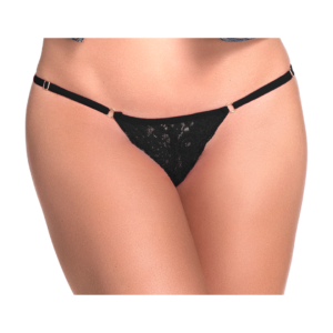 Lace Keyhole Panty - M/L - Black