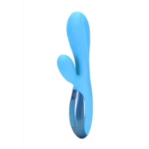 UltraZone Excite 6x Rabbit Style Silicone Vibe - Blue