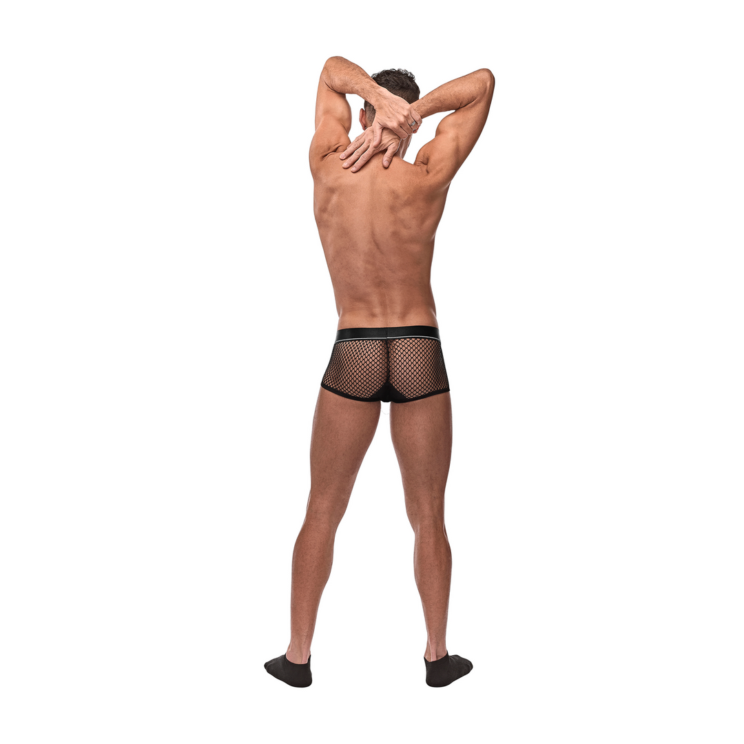 Mini Cock Ring Short with Red Cockring - XL - Black - Image 2