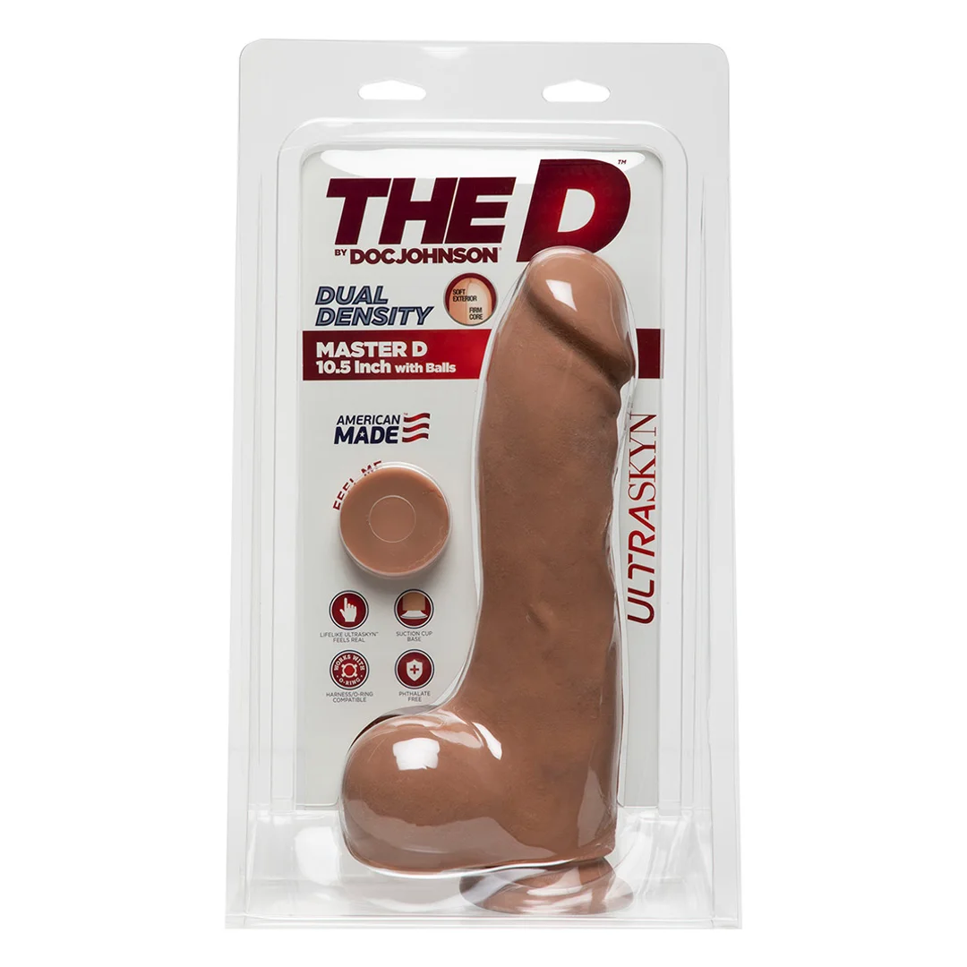 Master D + Balls ULTRASKYN - 10" / 25 cm - Caramel - caramel