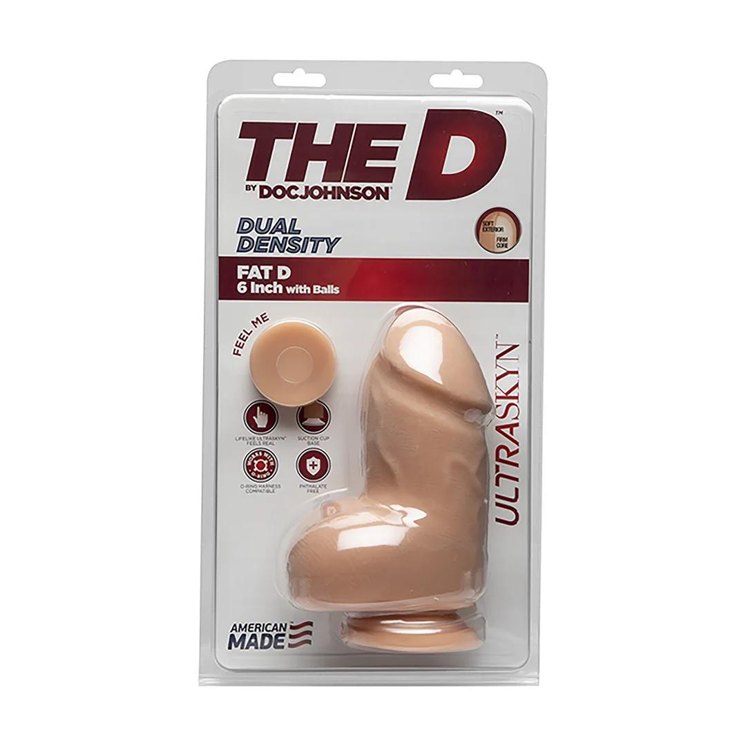Fat D + Balls ULTRASKYN - 6" / 15 cm - Vanilla - flesh