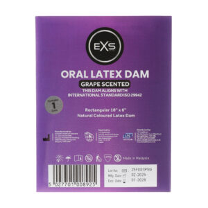 EXS Oral Dam - Grape - 1 Piece