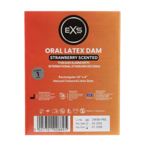 EXS Oral Dam - Strawberry - 1 Piece