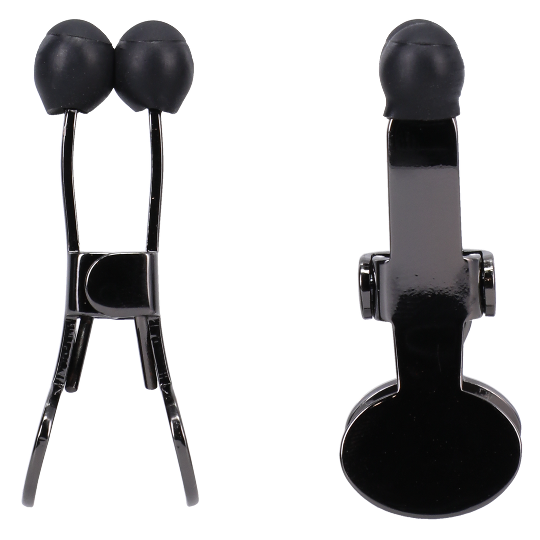 Nippers - Stainless Steel Nipple Clamps with Silicone Tip - Black - Image 3