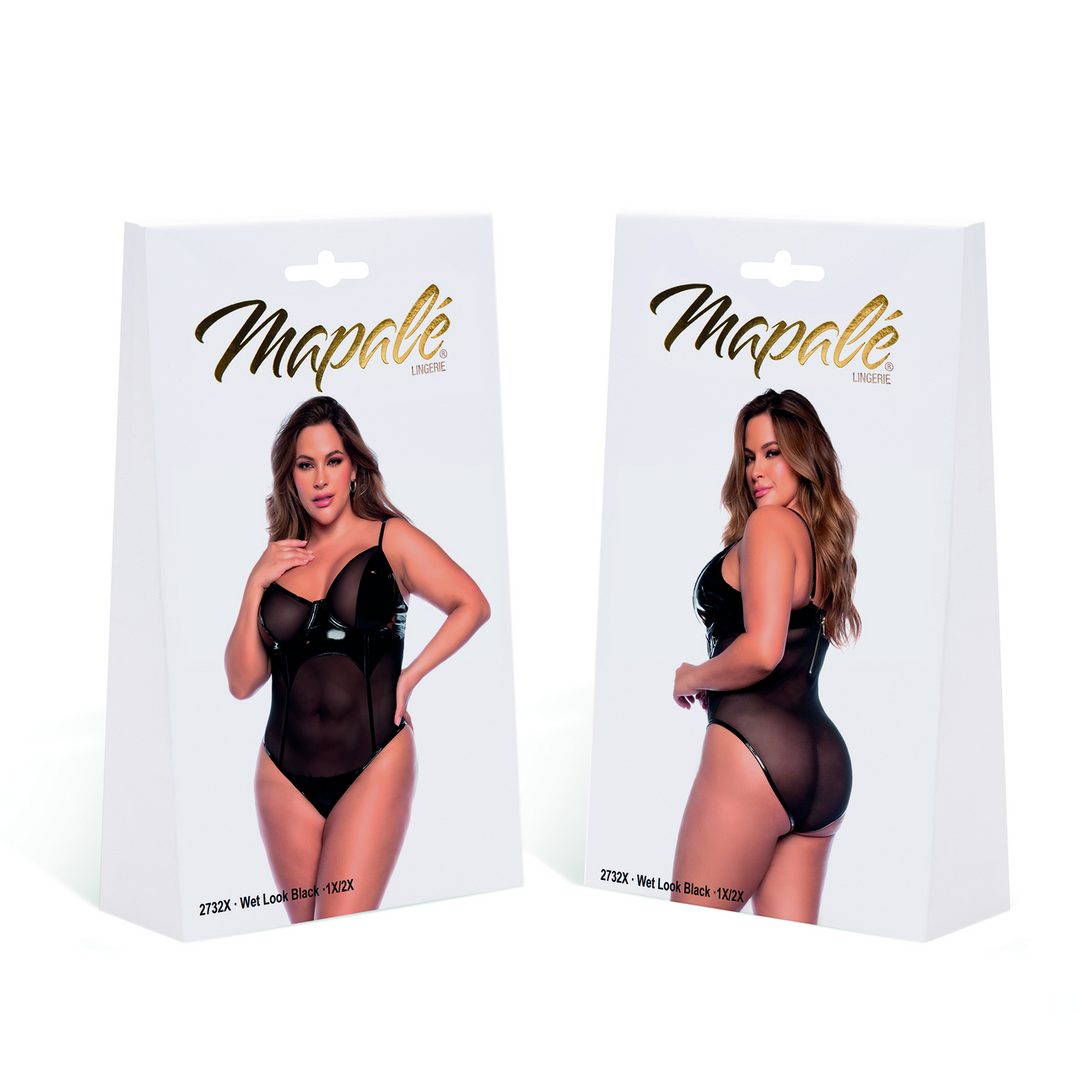 Bodysuit - 3/4X - Wet Black - Image 2