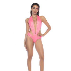 Bodysuit - L/XL - Wet Look Pink