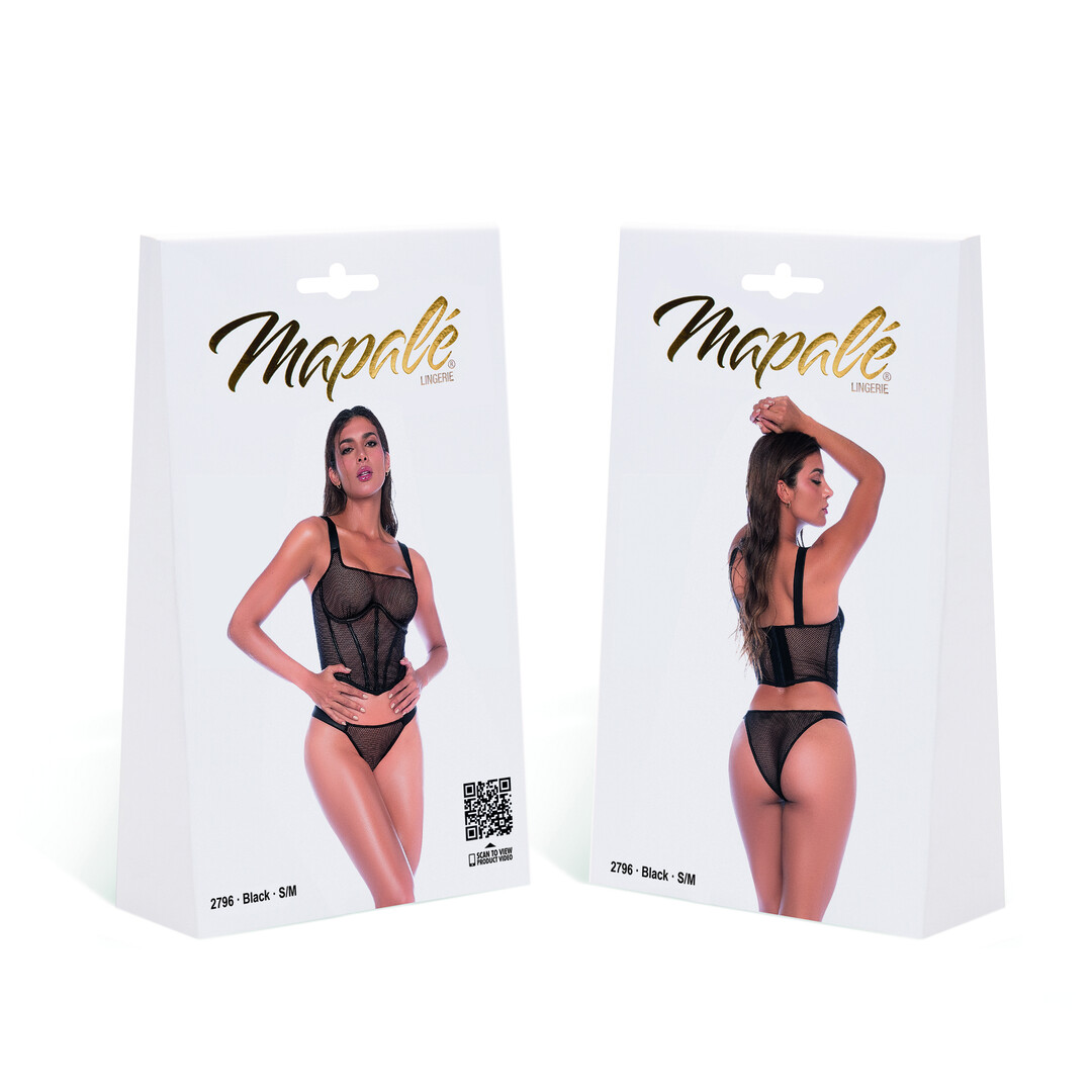 Mesh Two Piece Set - S/M - Black - Image 2