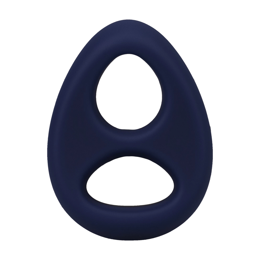 The Code - Silicone Cockring with Bandana - Navy Blue - Image 5