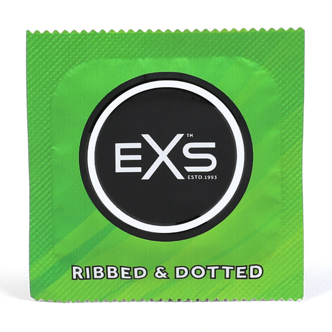 EXS Ribbed and Dotted - Condoms - 3 Pieces - Image 2