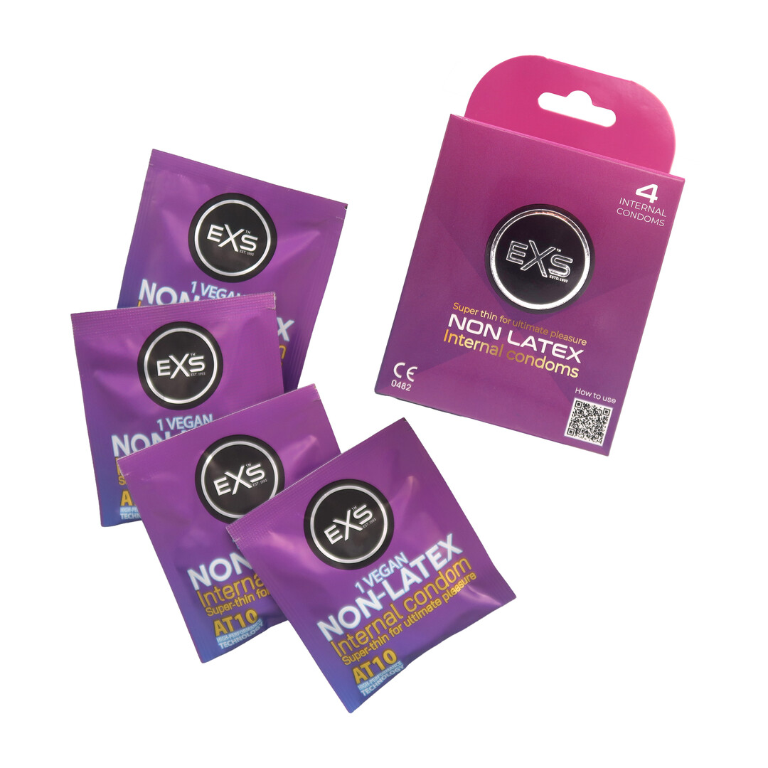 EXS Non-Latex Internal Condoms - 4 Pieces - Image 2
