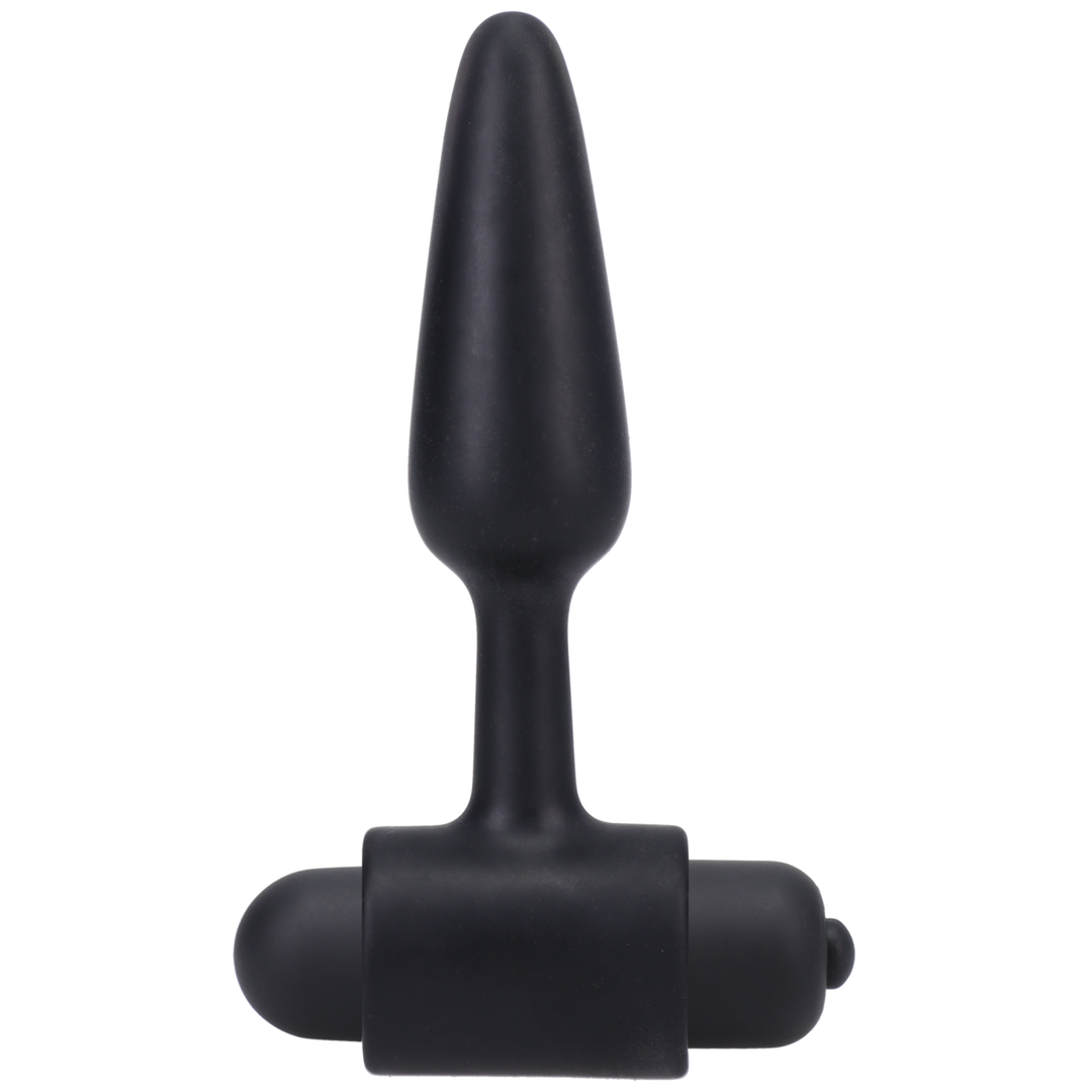 Vibrating Butt Plug - 3 / 8 cm - Black