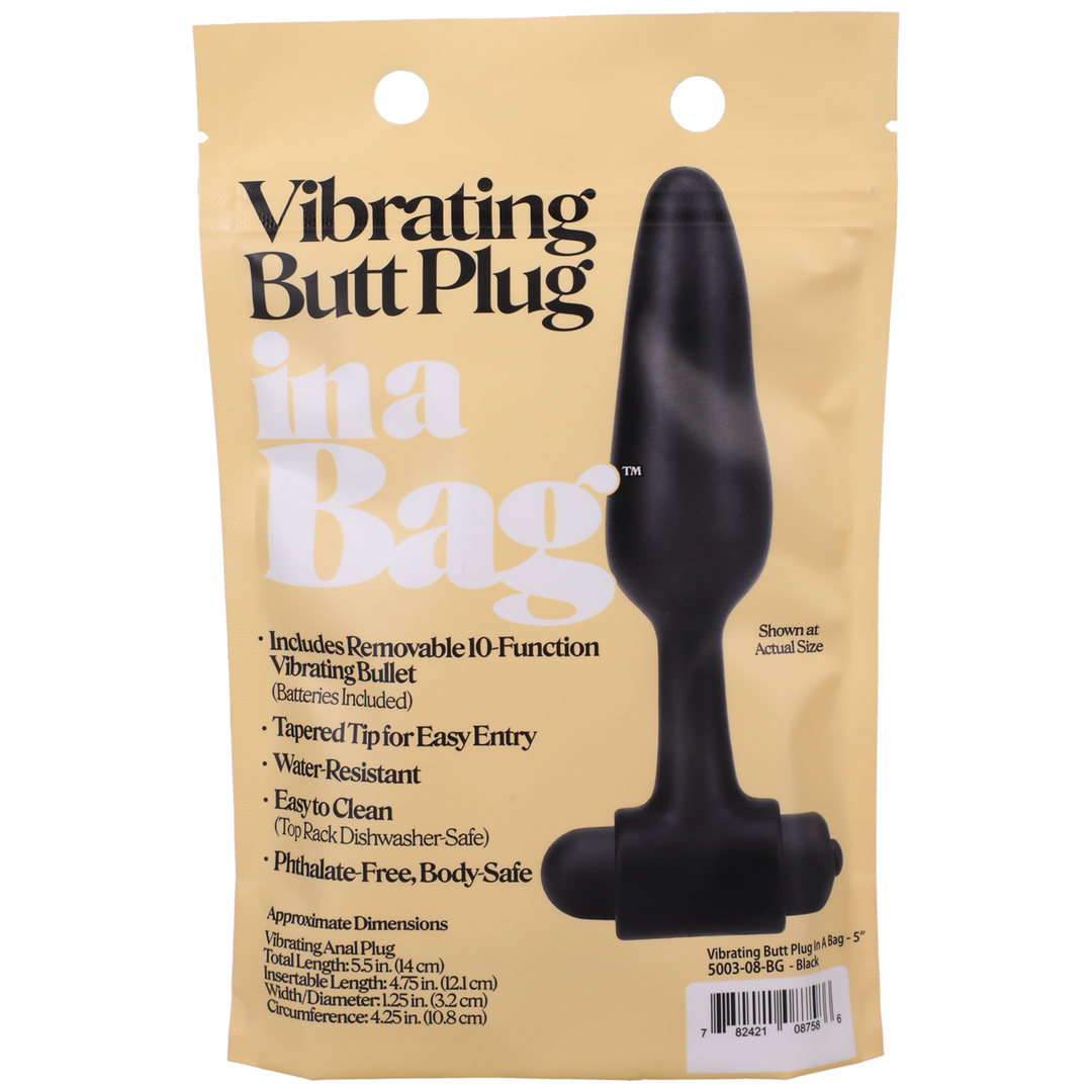 Vibrating Butt Plug - 5 / 12 cm - Black - Image 3