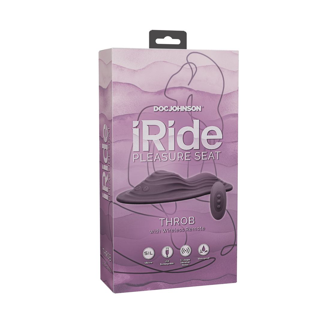 iRide Pleasure Seat - Throb - Rechargeable with Wireless Remote - Dusty Purple - Image 2