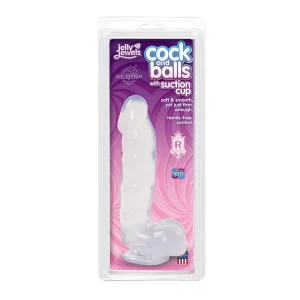 Jelly Jewels - Cock And Balls With Suction Cup Diamond - diamond