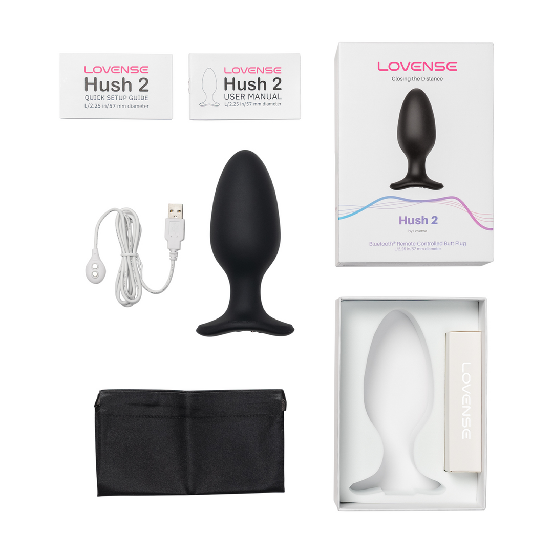 Hush 2 - App-controlled Vibrating Butt Plug - 2.25 / 5,7 cm - Black - Image 5