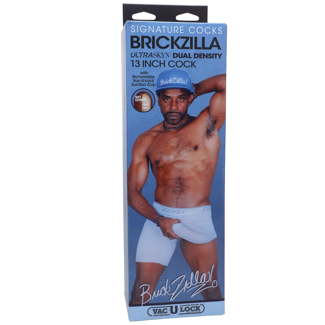 Brickzilla - Realistic ULTRASKYN Dildo - 13 / 33 cm - Chocolate - Image 2