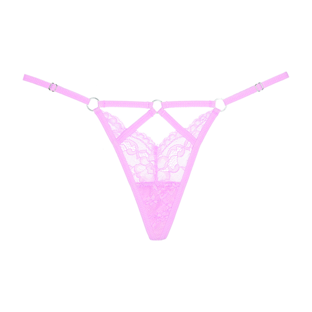 Do Not Disturb - Lace Thong - OS - Pink - Image 3