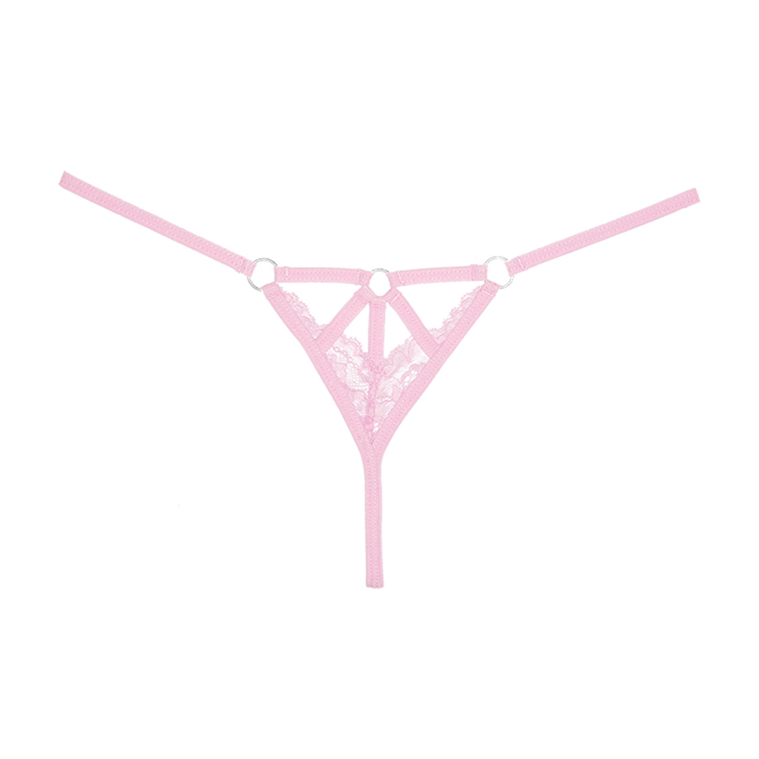 Do Not Disturb - Lace Thong - OS - Pink - Image 4