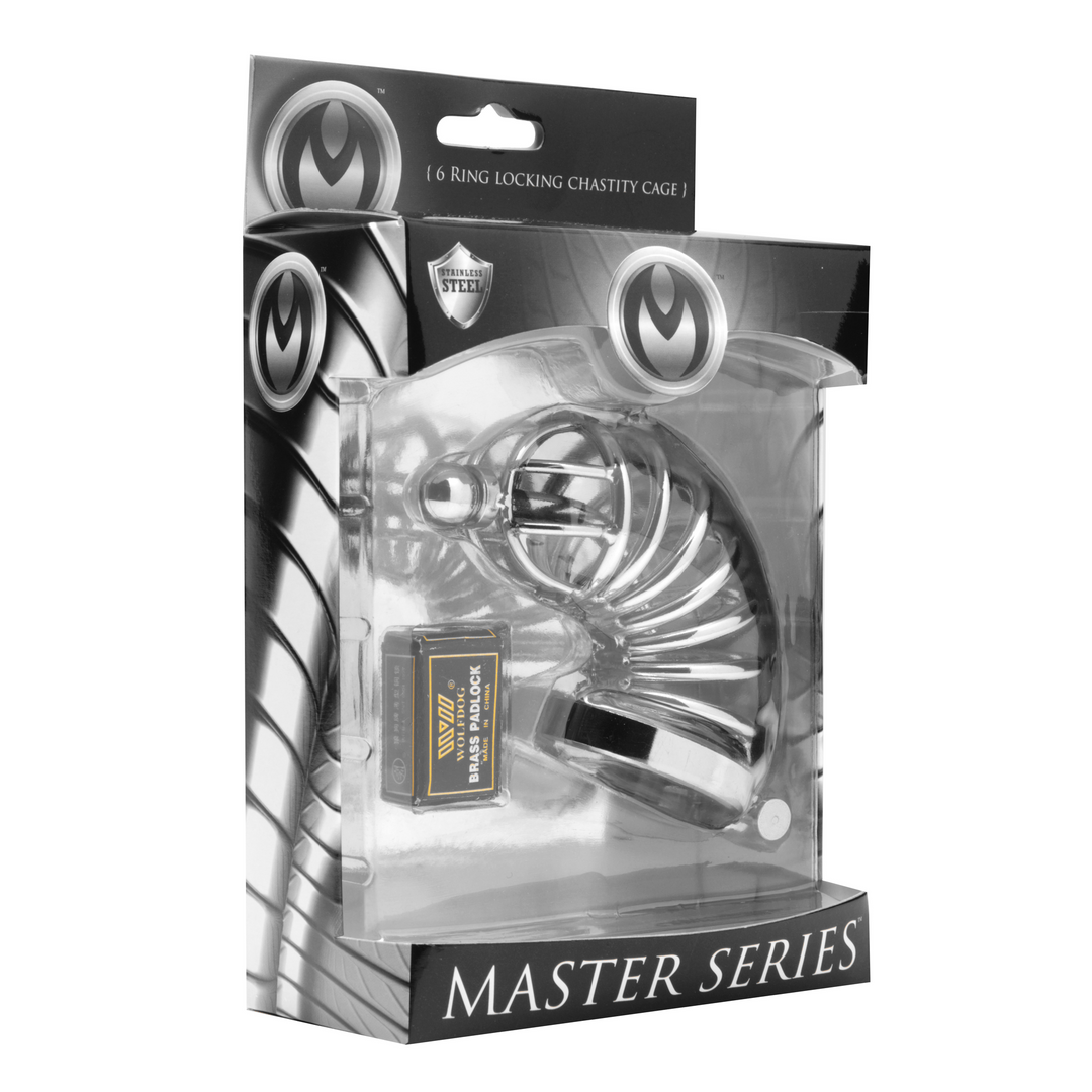 Asylum - Chastity Cage with 6 Rings - M/L - Image 2