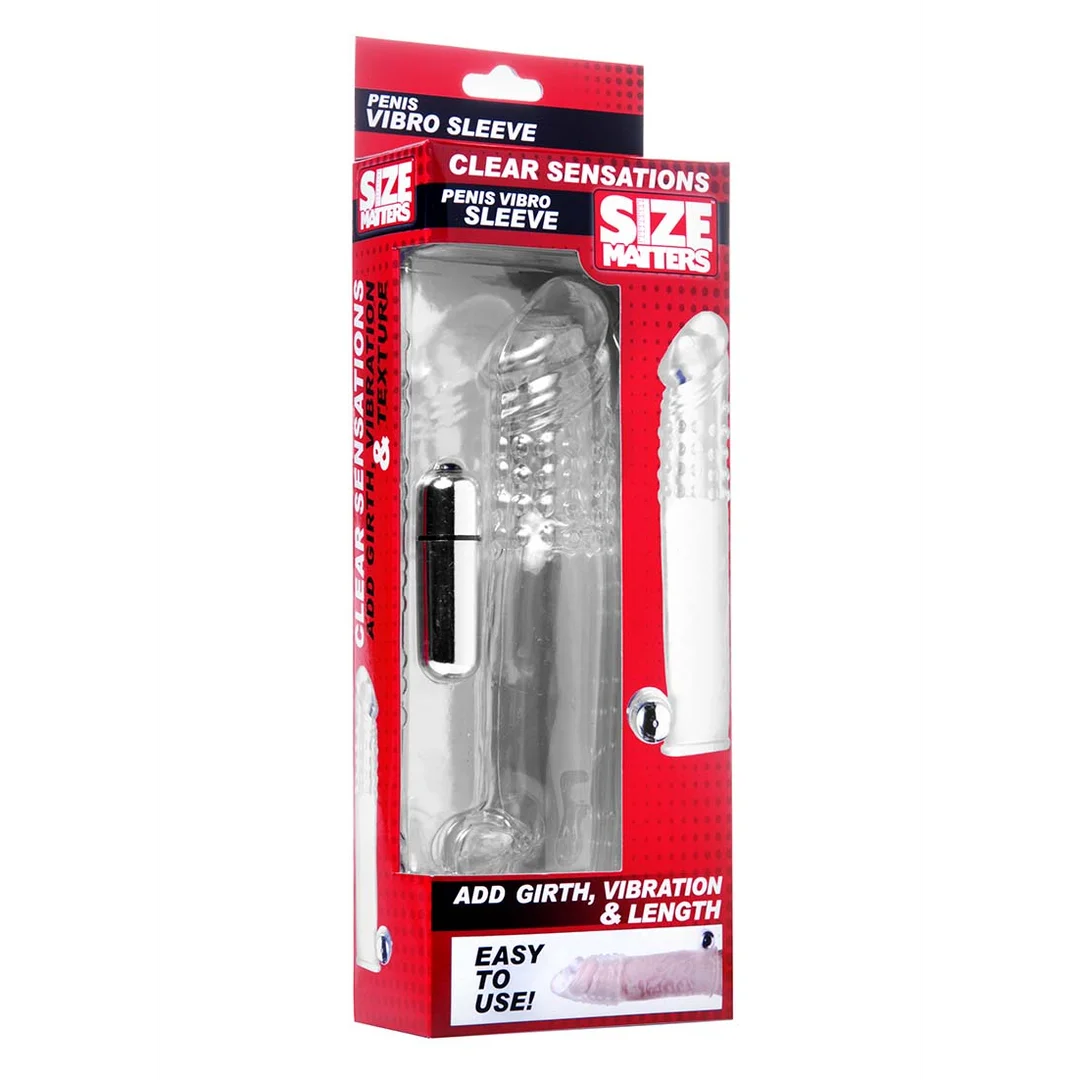 Clear Sensations Penis Extender Vibro Sleeve with Bullet