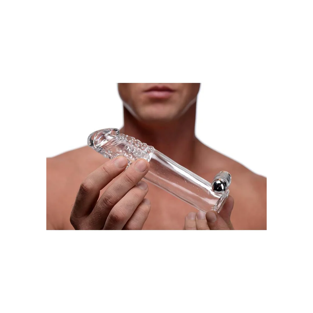 Clear Sensations Penis Extender Vibro Sleeve with Bullet