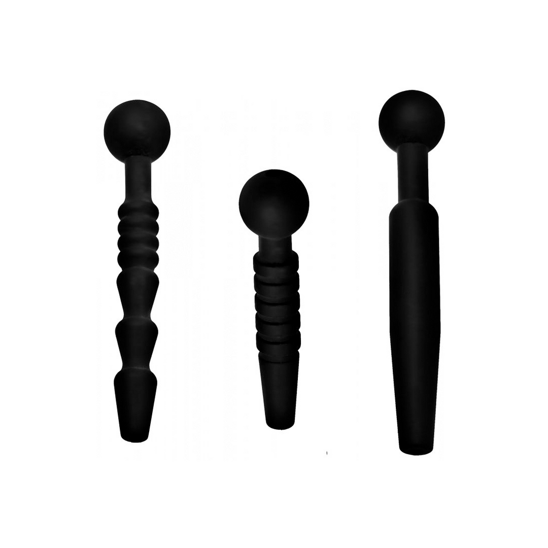 Dark Rods - 3 Piece Silicone Penis Plug Set - Image 3