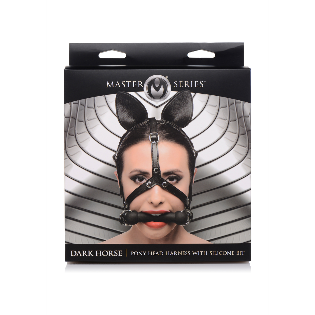 Dark Horse - Pony Head Harness with Silicone Bit - Image 2
