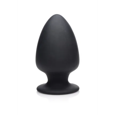 Squeezable Large Anal Plug - Black