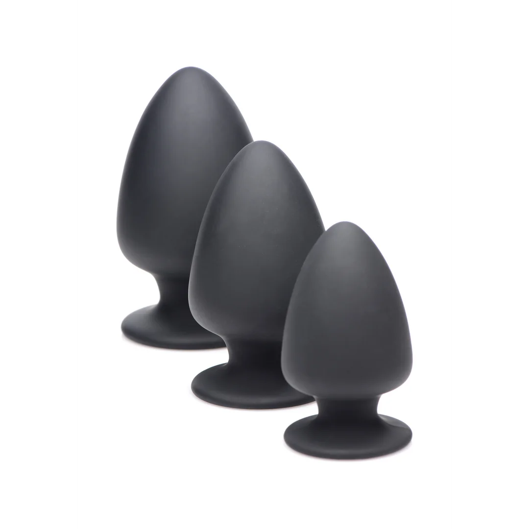 Squeezable Large Anal Plug - Black