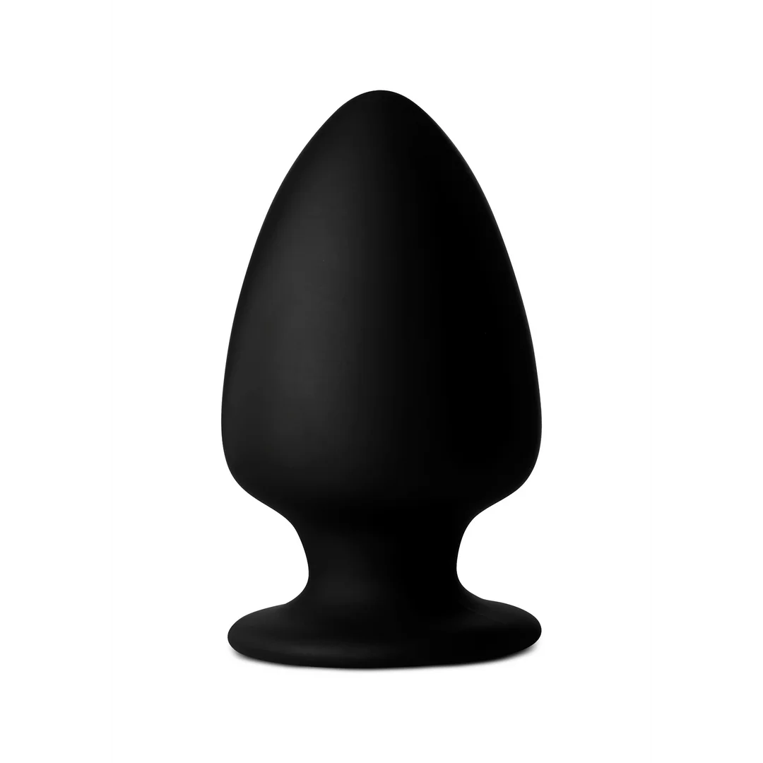 Squeezable Large Anal Plug - Black