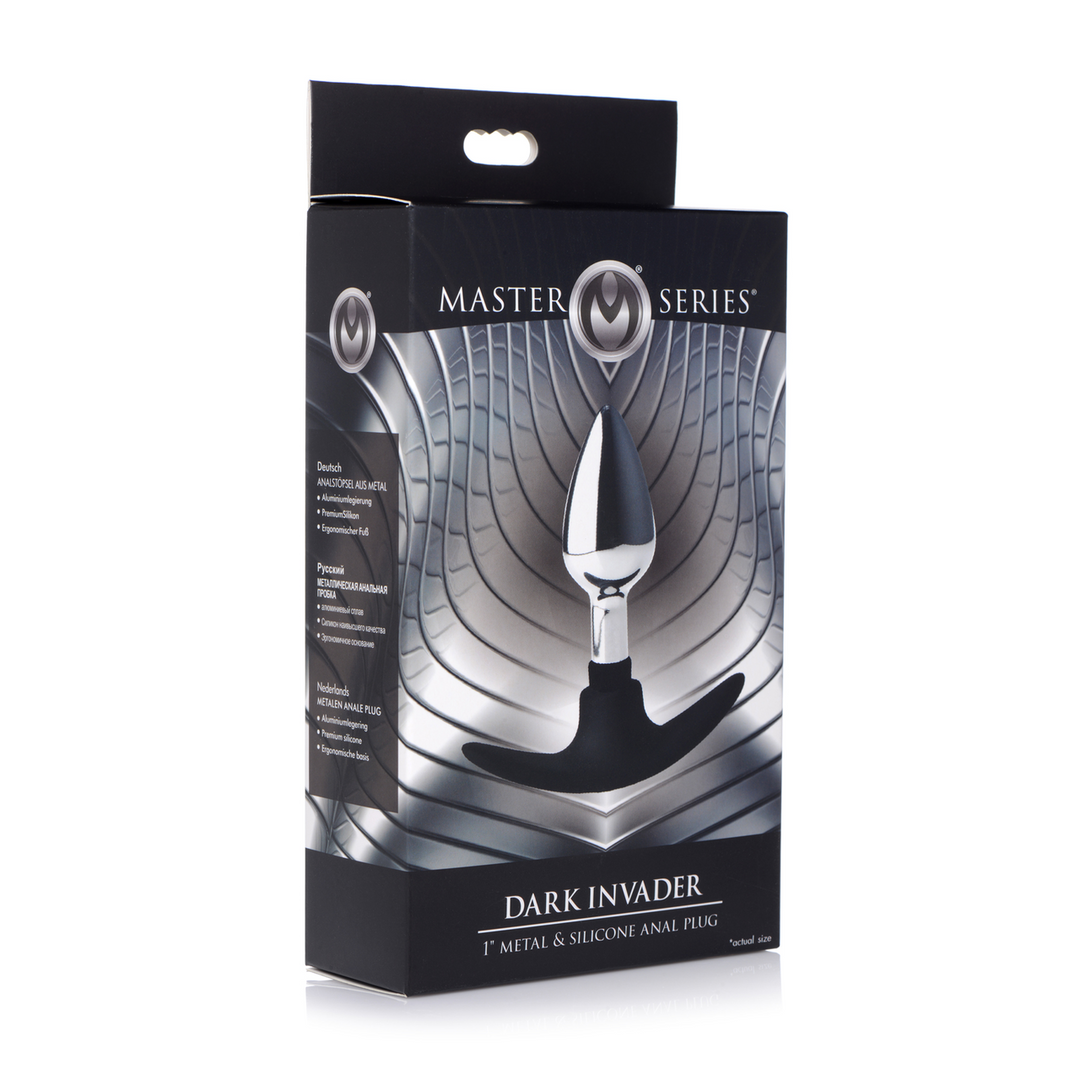 Dark Invader - Metal and Silicone Anal Plug - Small - Image 2