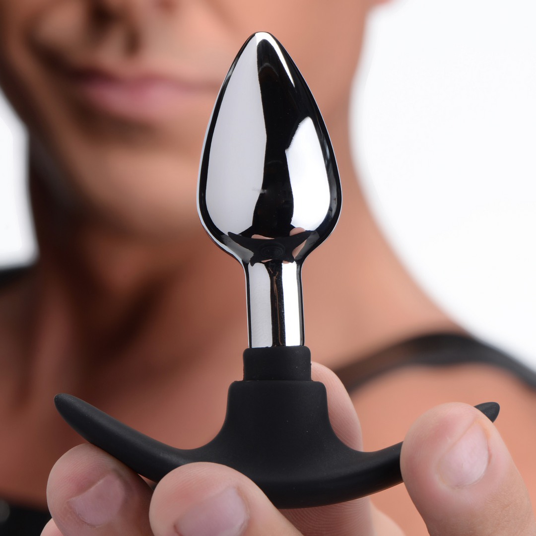 Dark Invader - Metal and Silicone Anal Plug - Small - Image 6