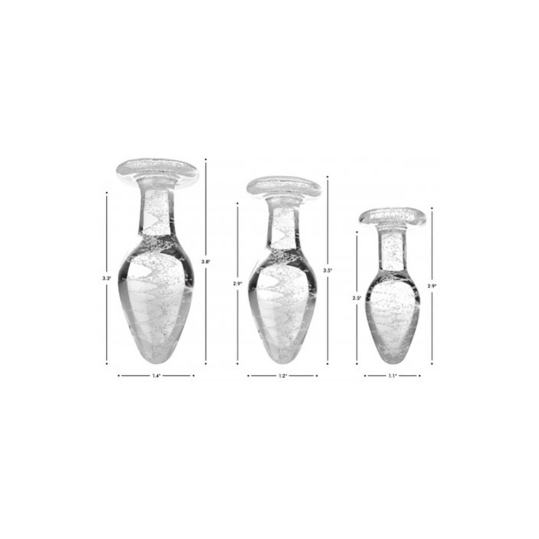 Glow-In-The-Dark - Glass Butt Plug - Large - Image 5