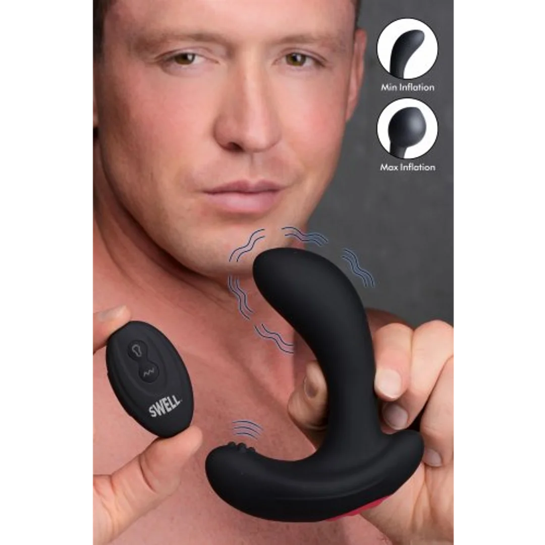 10X Inflatable Vibrating Silicone Prostate Plug