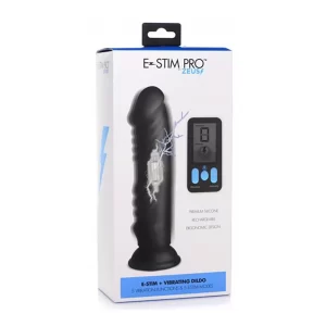 5X Vibrating & E-Stim Silicone Dildo + Remote