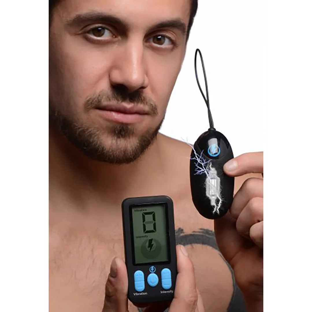 5X Vibrating & E-Stim Silicone Egg + Remote