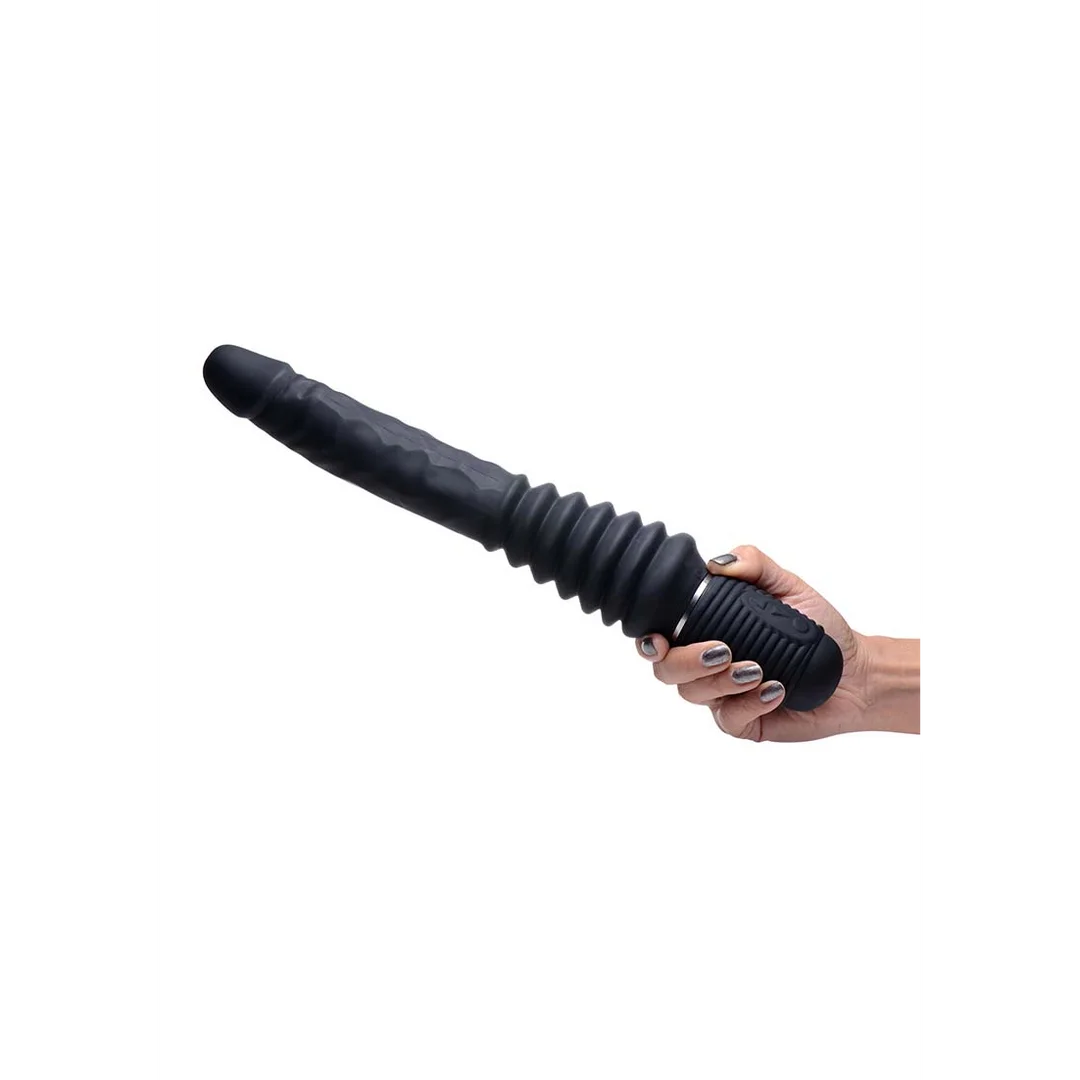 10X Thrust Master Vibrating and Thrusting Dildo with Handle