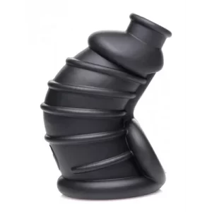 Dark Chamber Silicone Chastity Cage - Black