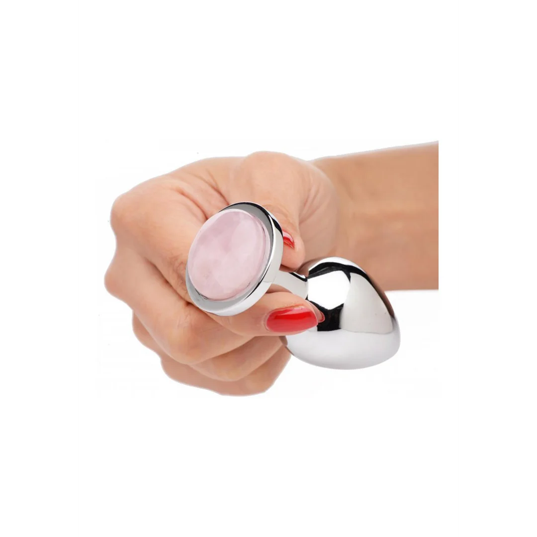 Gemstones Rose Quartz Gem Medium Anal Plug
