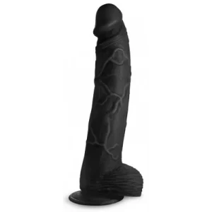 Hung Harry 11.75" Dildo with Balls - Black
