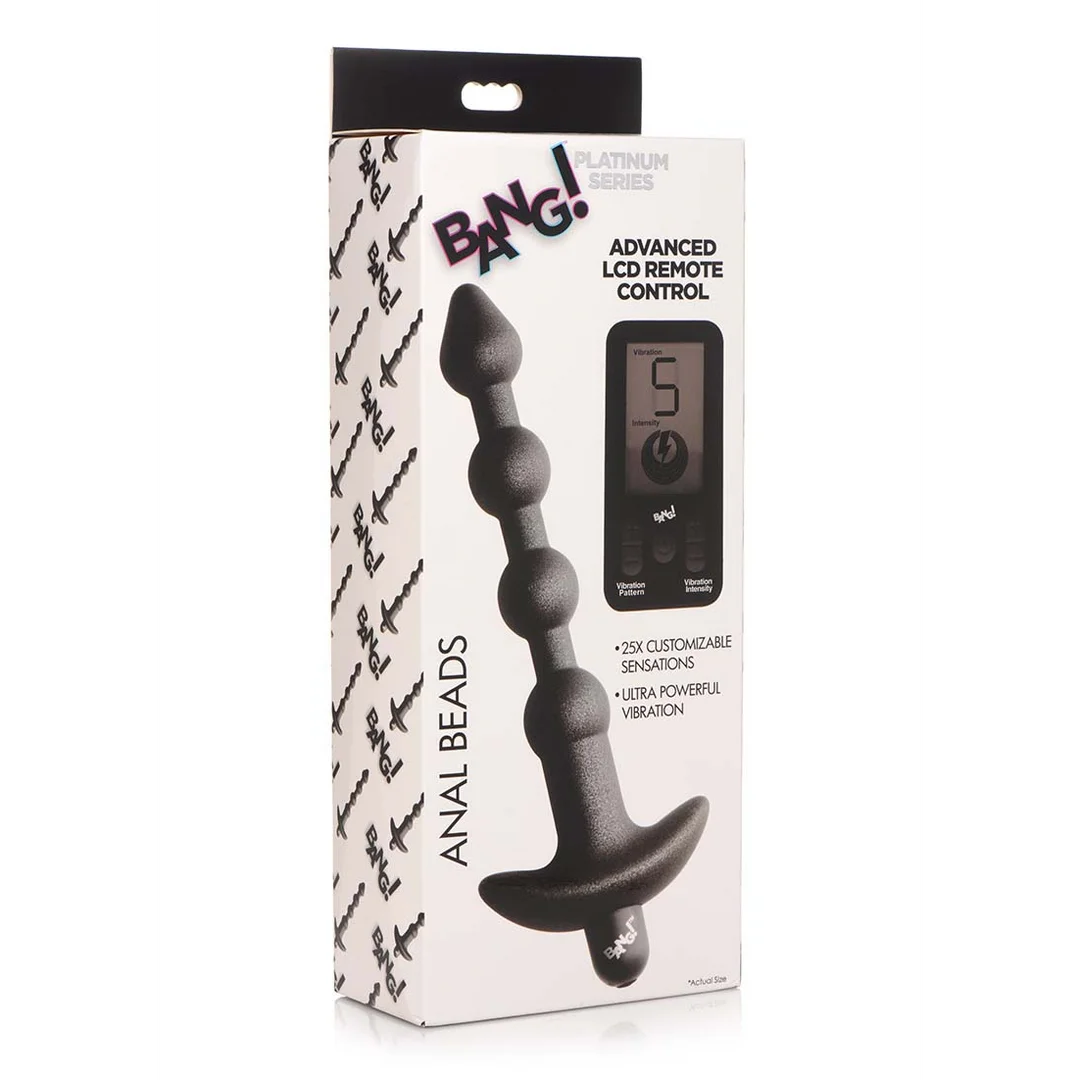 25X Vibrating Silicone Anal Beads with Remote Control