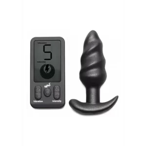 25X Vibrating Silicone Swirl Plug with Remote Control