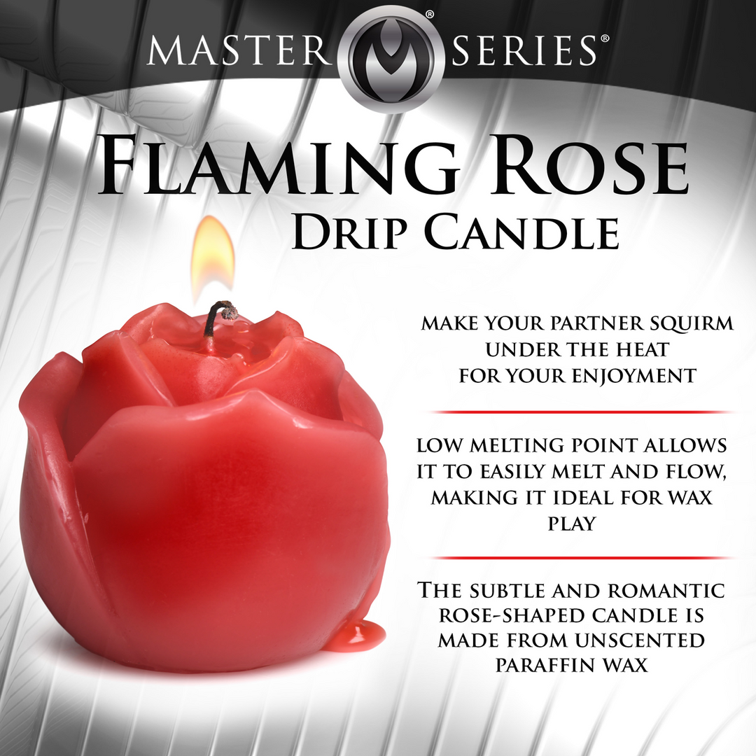 Flaming Rose - Drip Candle - Red - Image 7