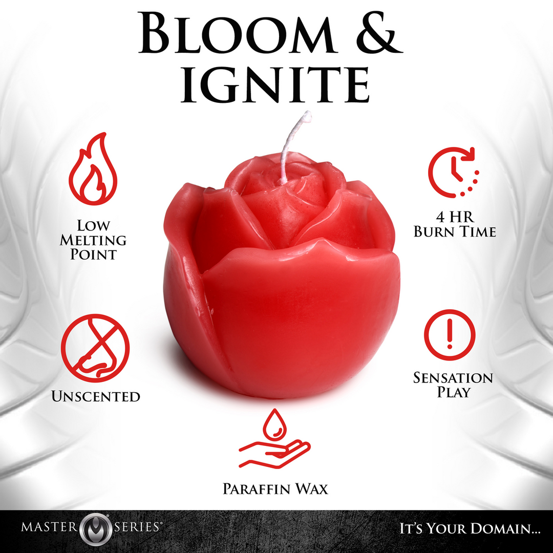 Flaming Rose - Drip Candle - Red - Image 8