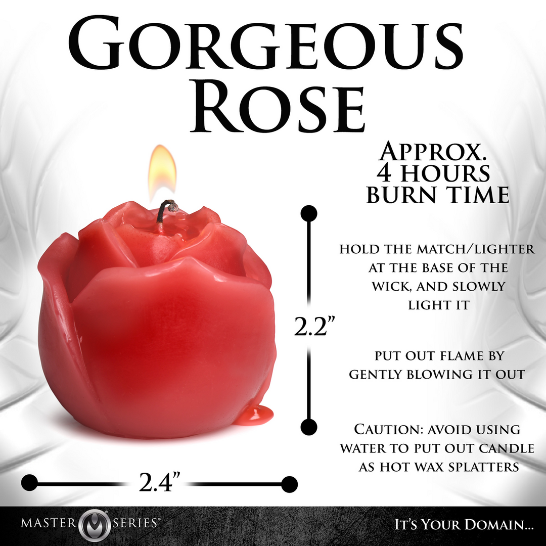 Flaming Rose - Drip Candle - Red - Image 9