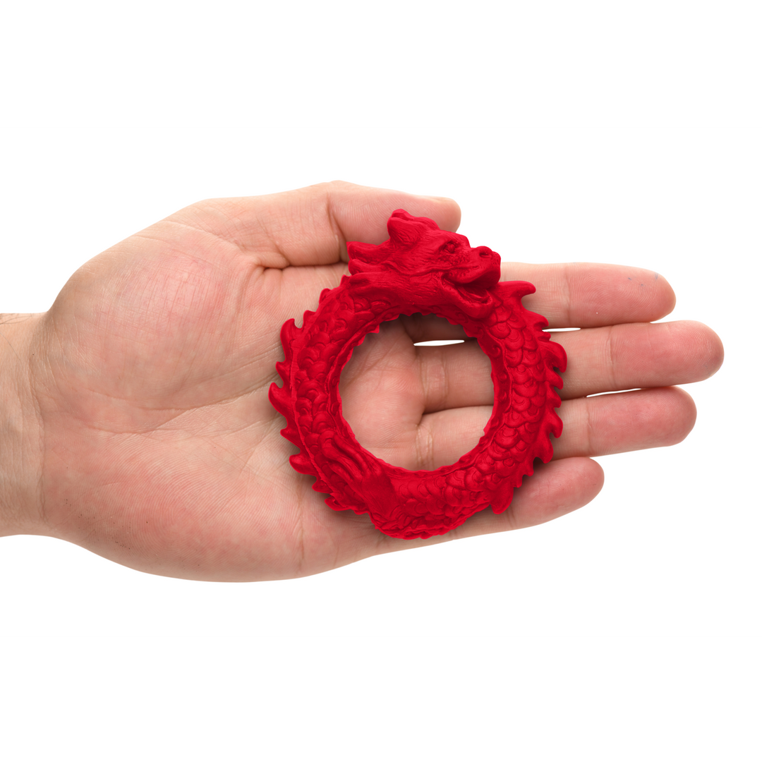 Rise of the Dragon - Silicone Cock Ring - Red - Image 6
