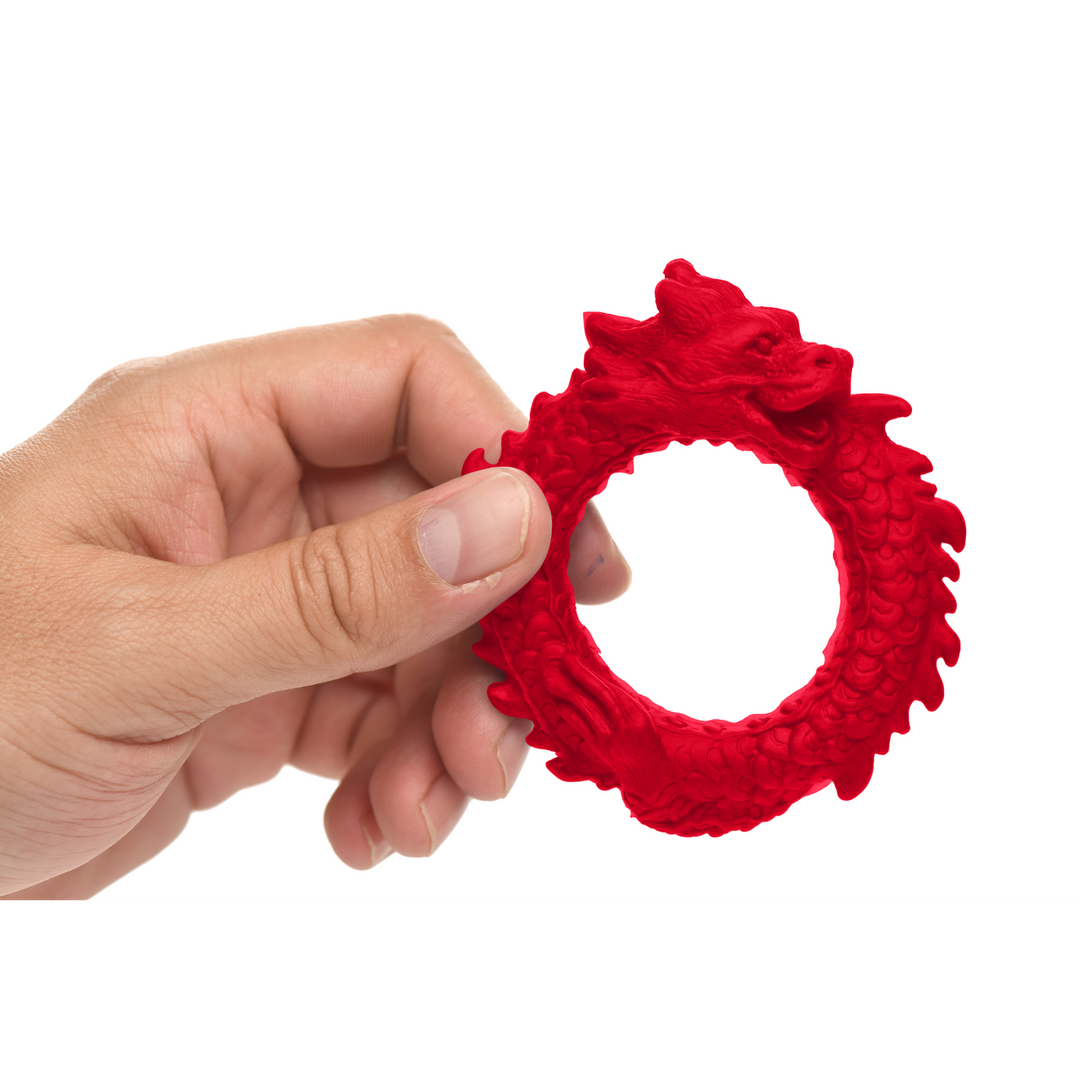 Rise of the Dragon - Silicone Cock Ring - Red - Image 7