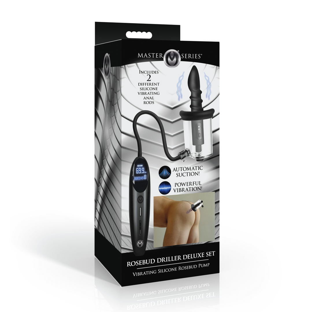 Rosebud Driller Deluxe Set - Vibrating Silicone Rosebud Pump - Transparent - Image 2
