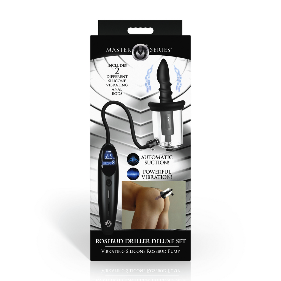 Rosebud Driller Deluxe Set - Vibrating Silicone Rosebud Pump - Transparent - Image 3